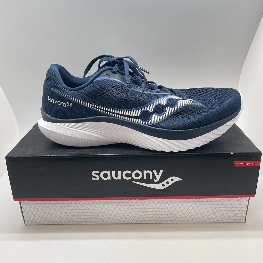 Saucony Sneakers Mens 12.5 Kinvara 15 S20967-241 Blue Running Athletic Shoes New Saucony Kinvara 15 Men - PassaSports.com main image 2